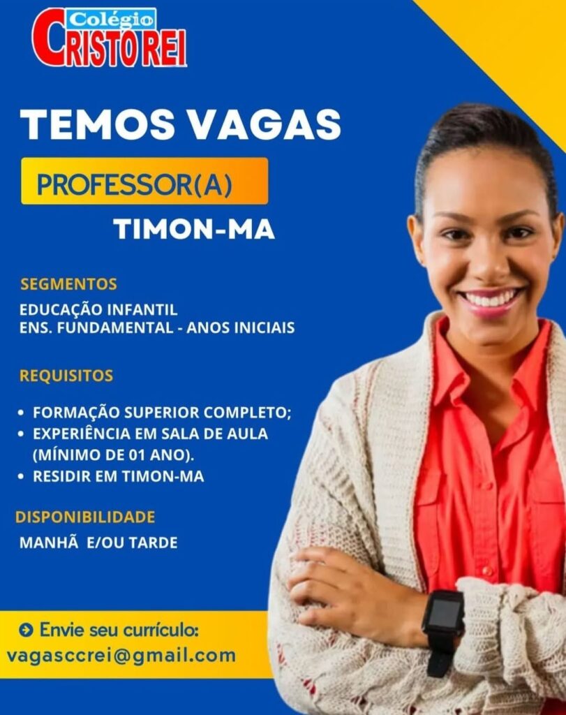 Vaga de emprego para Professor(a) 