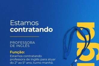 Vaga de emprego para Professora de Inglês
