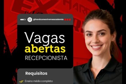 Vaga de emprego para Recepcionista