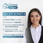 Vaga de emprego para Recepcionista
