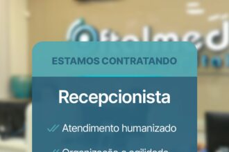 Vaga de emprego para Recepcionista