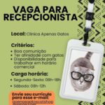 Vaga de emprego para Recepcionista