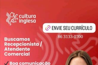 Vaga de emprego para Recepcionista/ Atendente Comercial