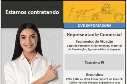 Vaga de emprego para Representante Comercial em Teresina