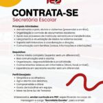Vaga de emprego para Secretária Escolar