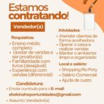 Vaga de emprego para Vendedor(a)