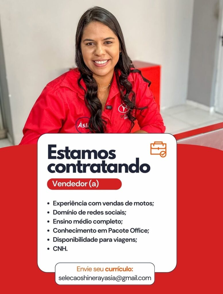 Vaga de emprego para Vendedor(a)