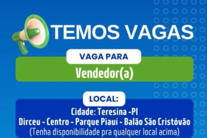 Vaga de emprego para Vendedor(a)