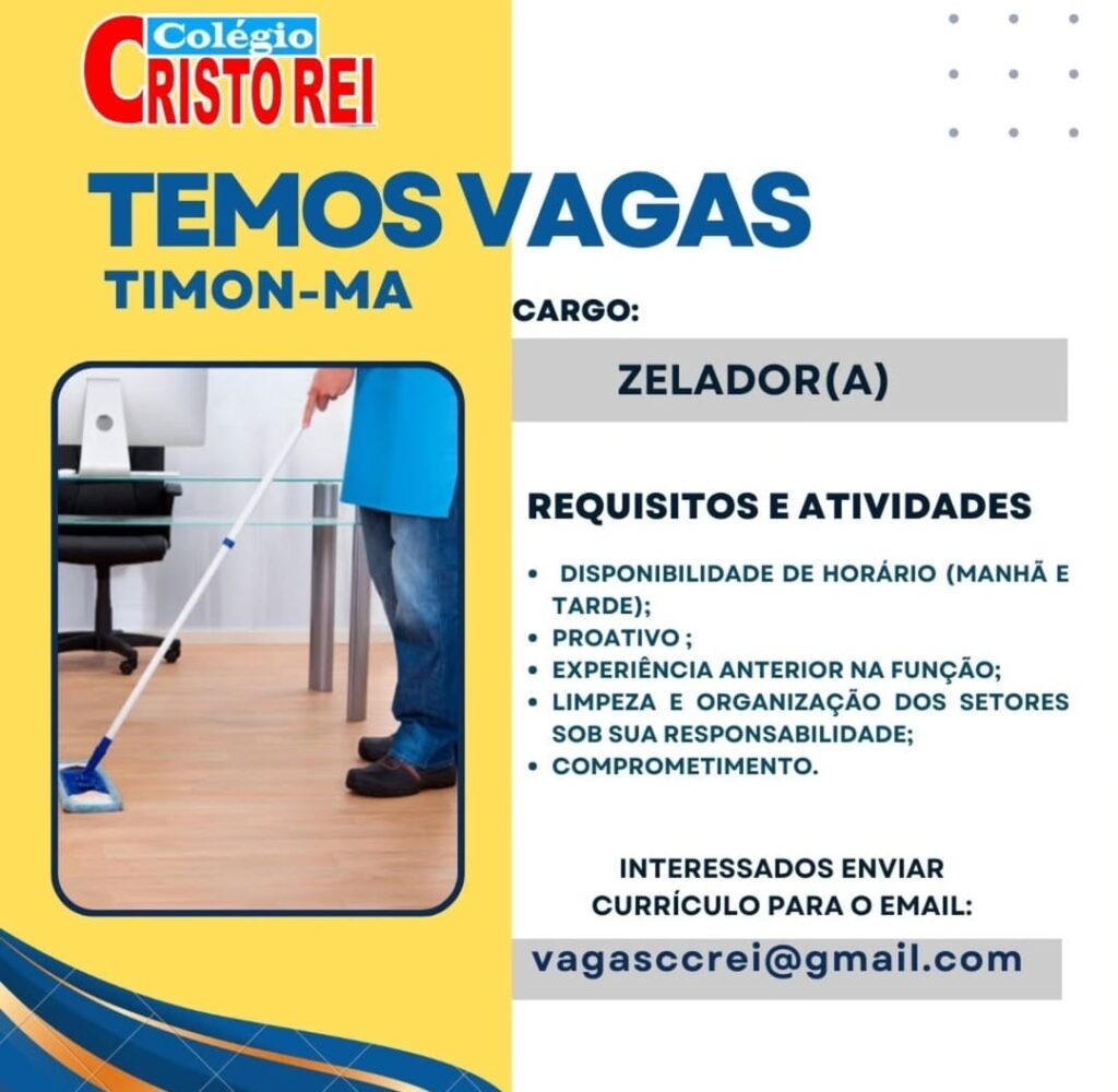 Vaga de emprego para Zelador(a) em Timon