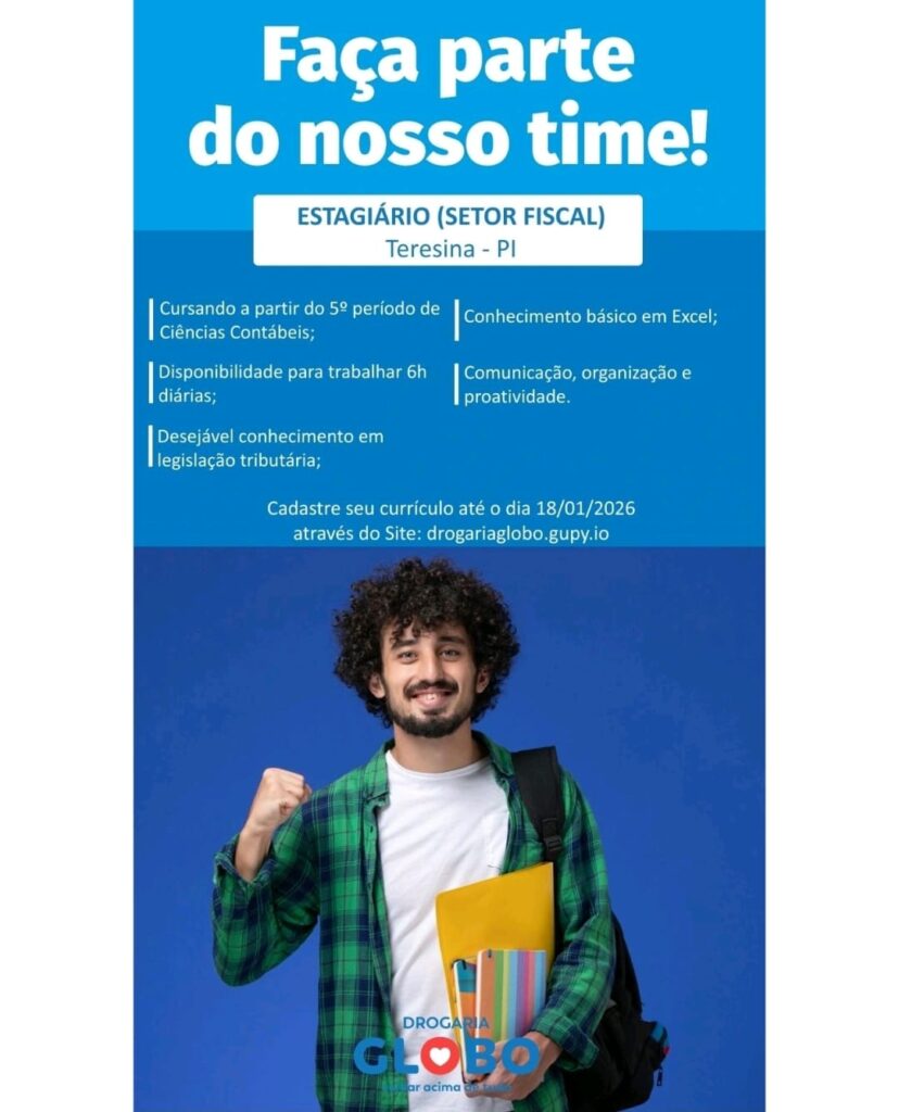 Vaga de estágio para Ensino Superior em Teresina