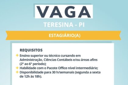 Vaga para Estagiário(a)