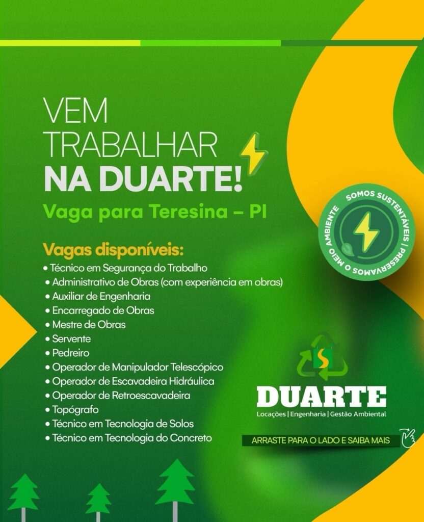 Diversas vagas de emprego