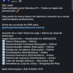 Diversas vagas de emprego