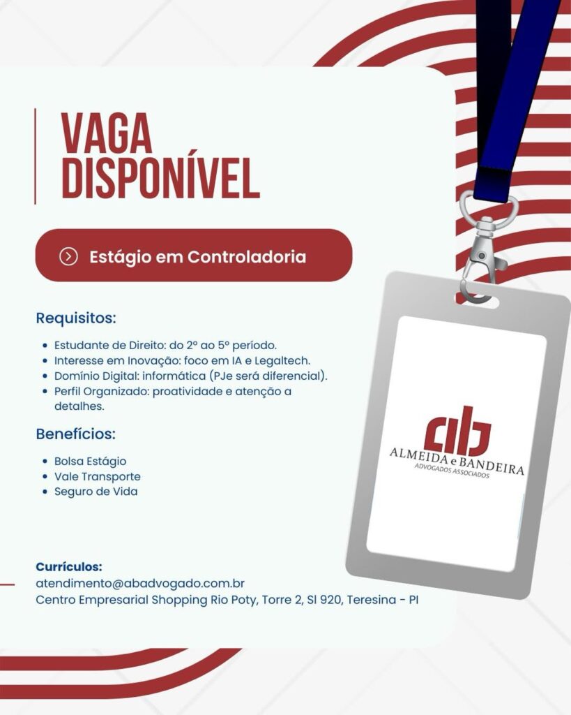 Vaga de Estágio para Controladoria