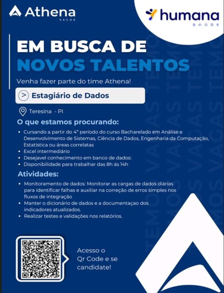 Vaga de Estágio para Dados