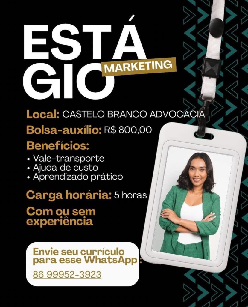 Vaga de Estágio para Marketing 