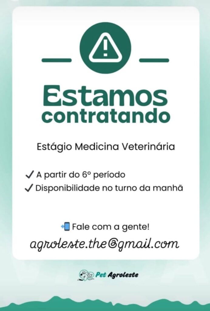 Vaga de Estágio para Medicina Veterinária 