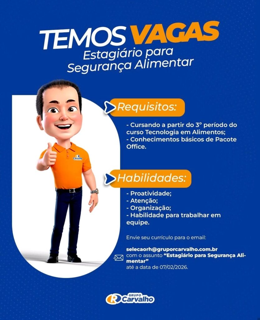 Vaga de Estágio para Segurança Alimentar