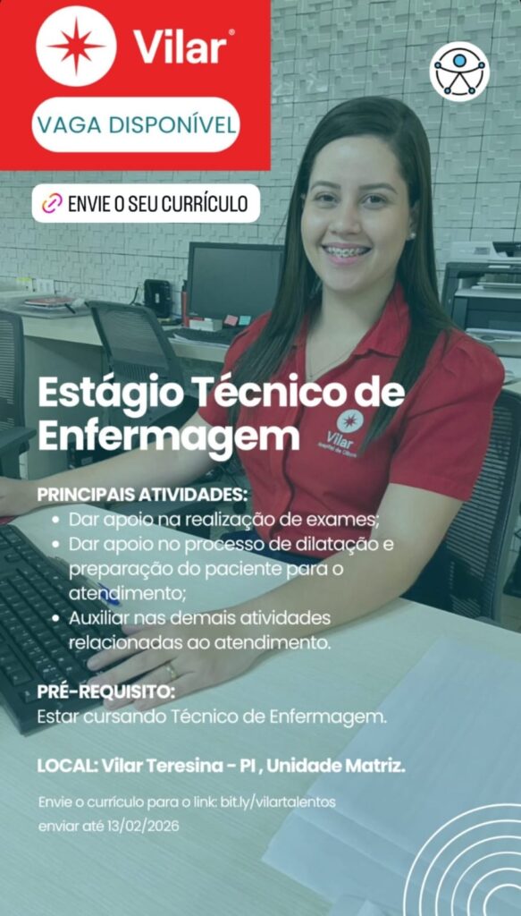 Vaga de Estágio para Téc. de Enfermagem