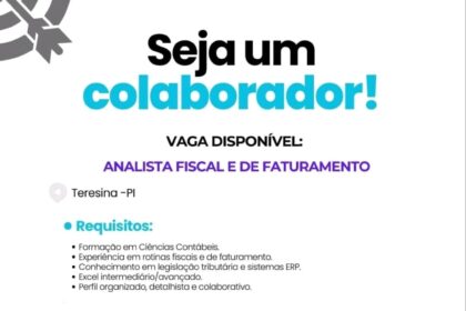 Vaga de emprego para Analista Fiscal e de Faturamento