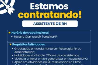 Vaga de emprego para Assistente de RH