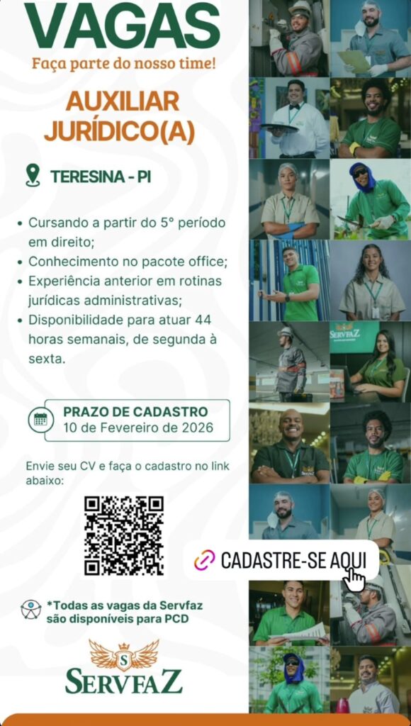 Vaga de emprego para Auxiliar Jurídico(a)