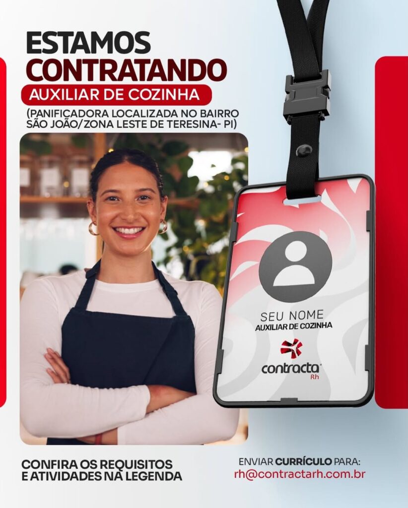 Vaga de emprego para Auxiliar de Cozinha