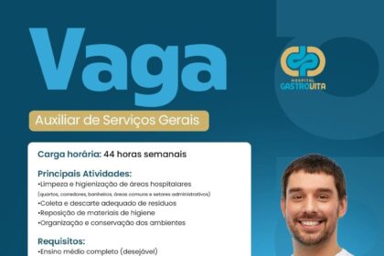 Vaga de emprego para Auxiliar de Serviços Gerais