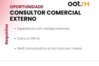 Vaga de emprego para Consultor Comercial