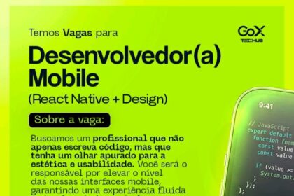 Vaga de emprego para Desenvolvedor(a) Mobile