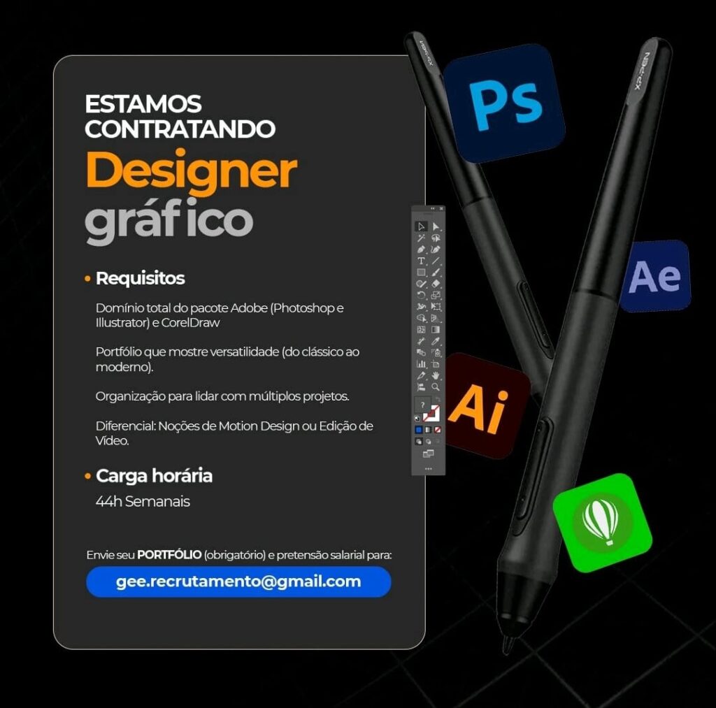 Vaga de emprego para Designer Gráfico