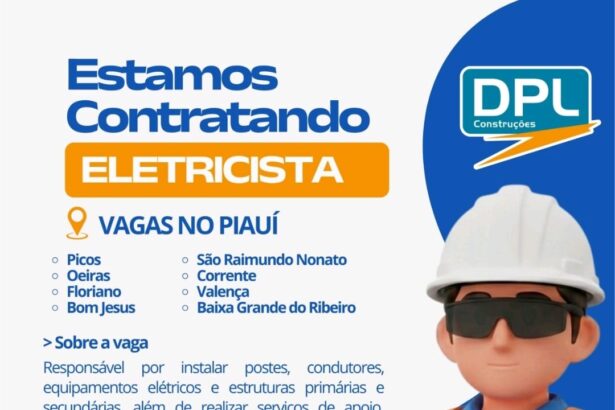 Vaga de emprego para Eletricista no Piauí