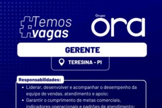 Vaga de emprego para Gerente