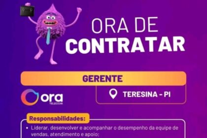 Vaga de emprego para Gerente