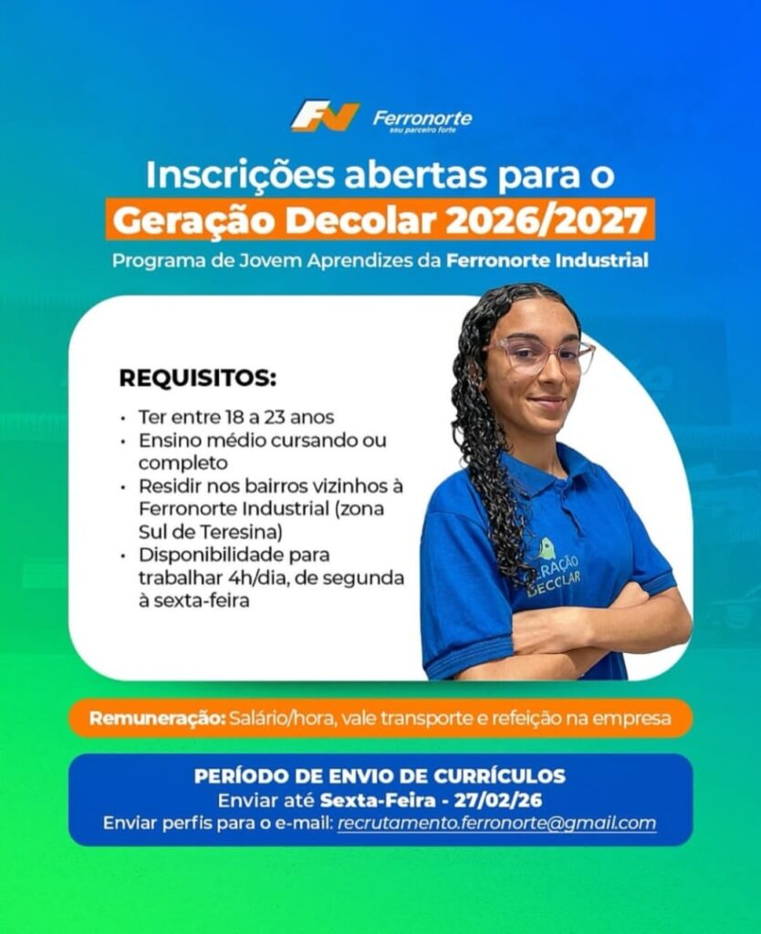 Vagas de emprego para Jovem Aprendiz