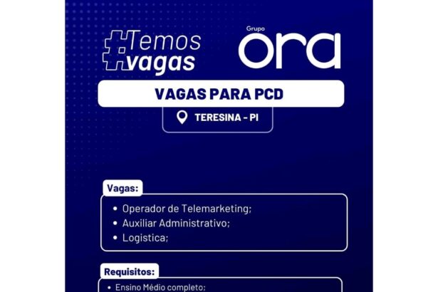 Vaga de emprego para PCD