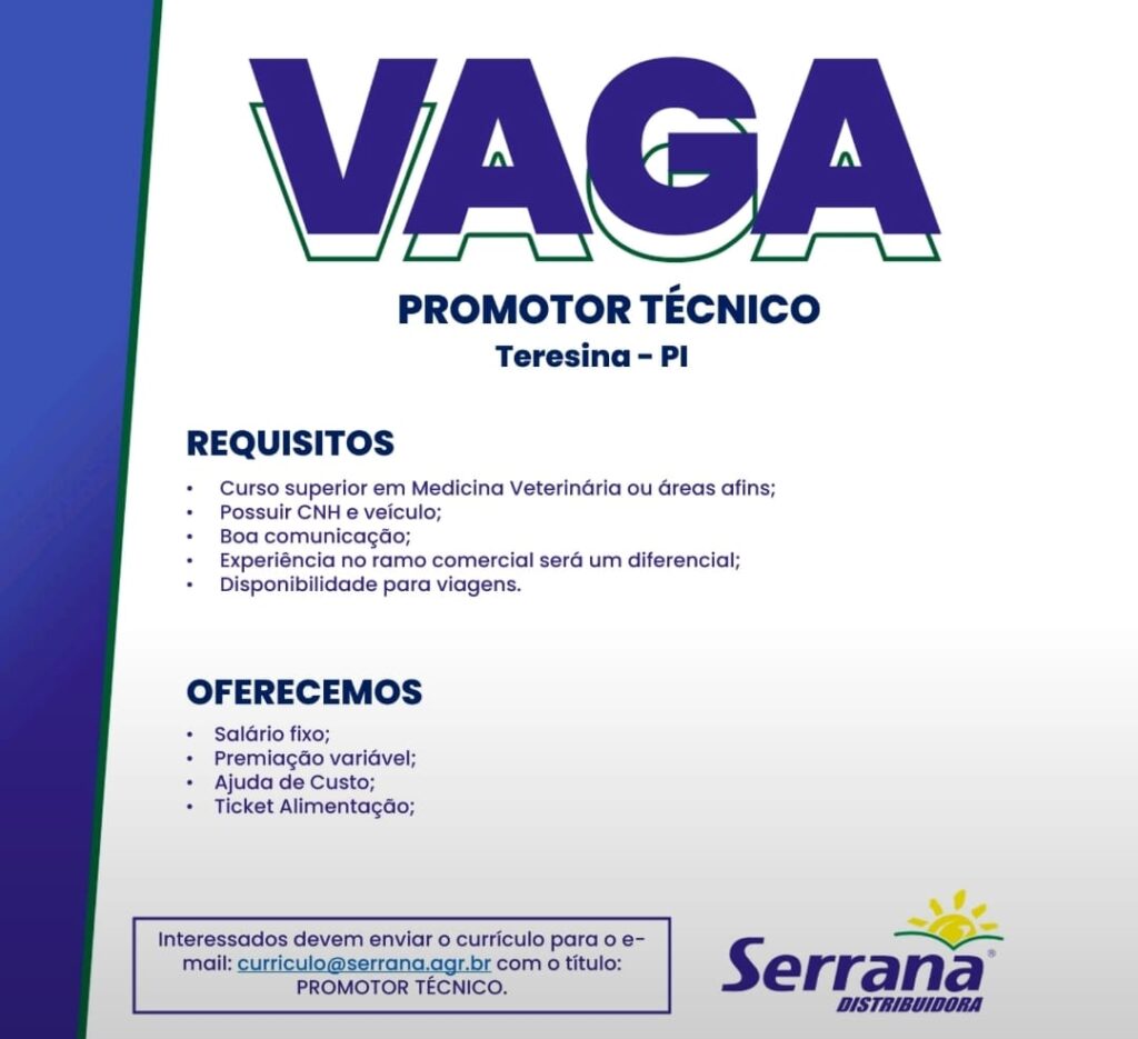 Vaga de emprego para Promotor Técnico