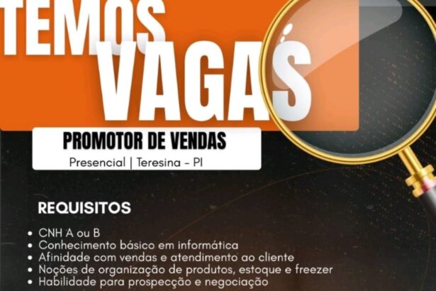 Vaga de emprego para Promotor de Vendas