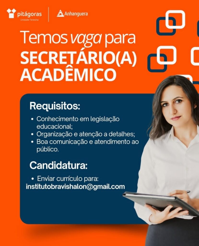 Vaga de emprego para Secretário(a) Acadêmico