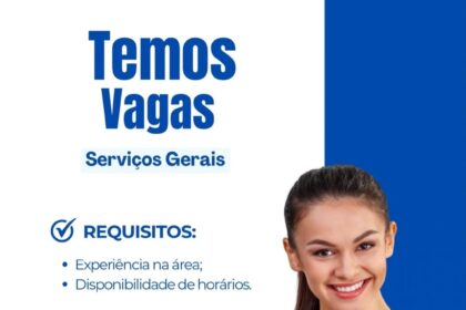 Vaga de emprego para Serviços Gerais