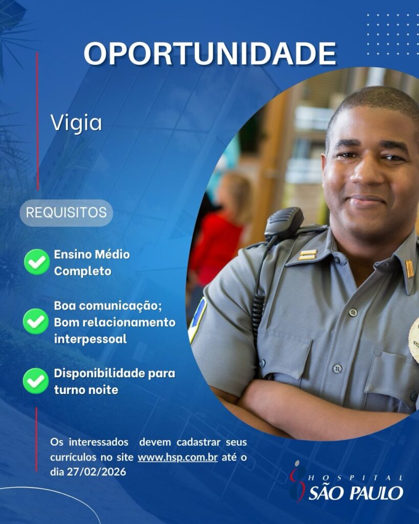 Vaga de emprego para Vigia
