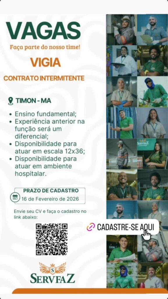 Vaga de emprego para Vigia em Timon