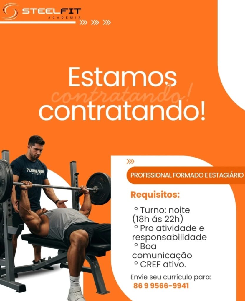 Vagas de emprego para Personal Trainer e Estagiário