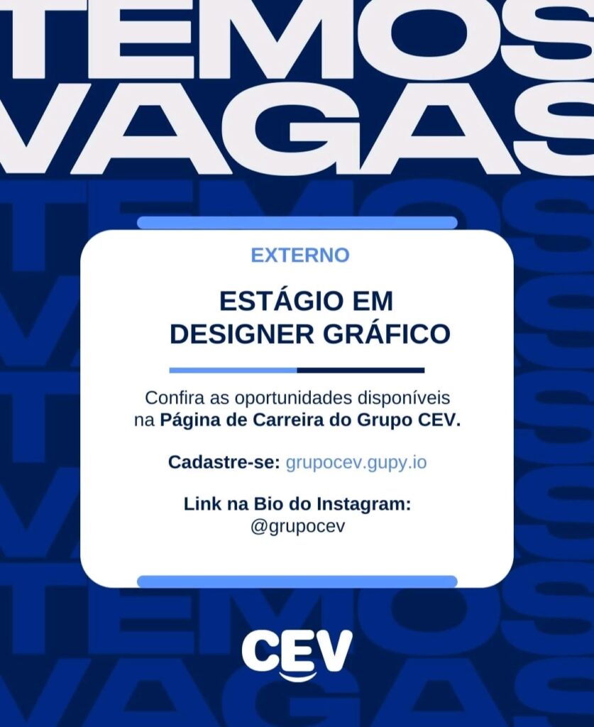 Vaga de Estágio para Designer Gráfico
