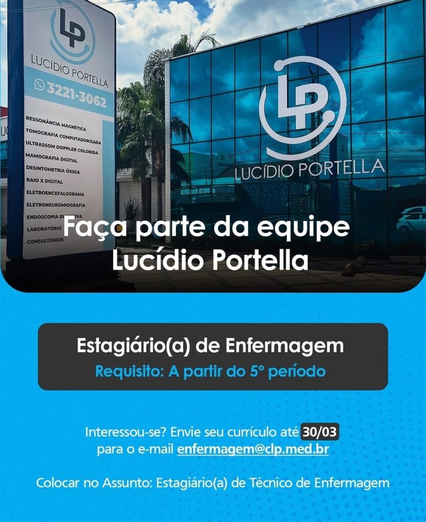 Vaga de Estágio para Enfermagem 