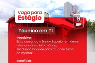 Vaga de Estágio para Técnico em TI 