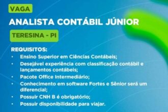 Vaga de emprego para Analista Contábil Júnior