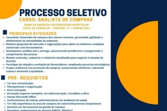 Vaga de emprego para Analista de Compras