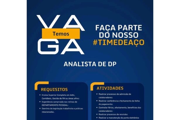 Vaga de emprego para Analista de DP