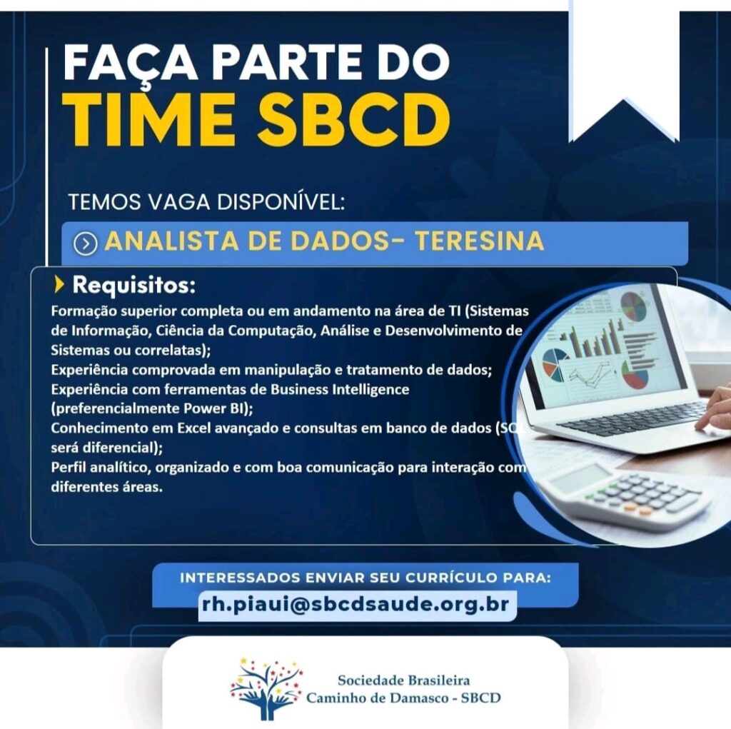 Vaga de emprego para Analista de Dados